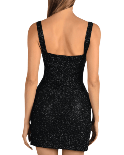 Sofia Hand Beaded Party Dress in Black - Endless